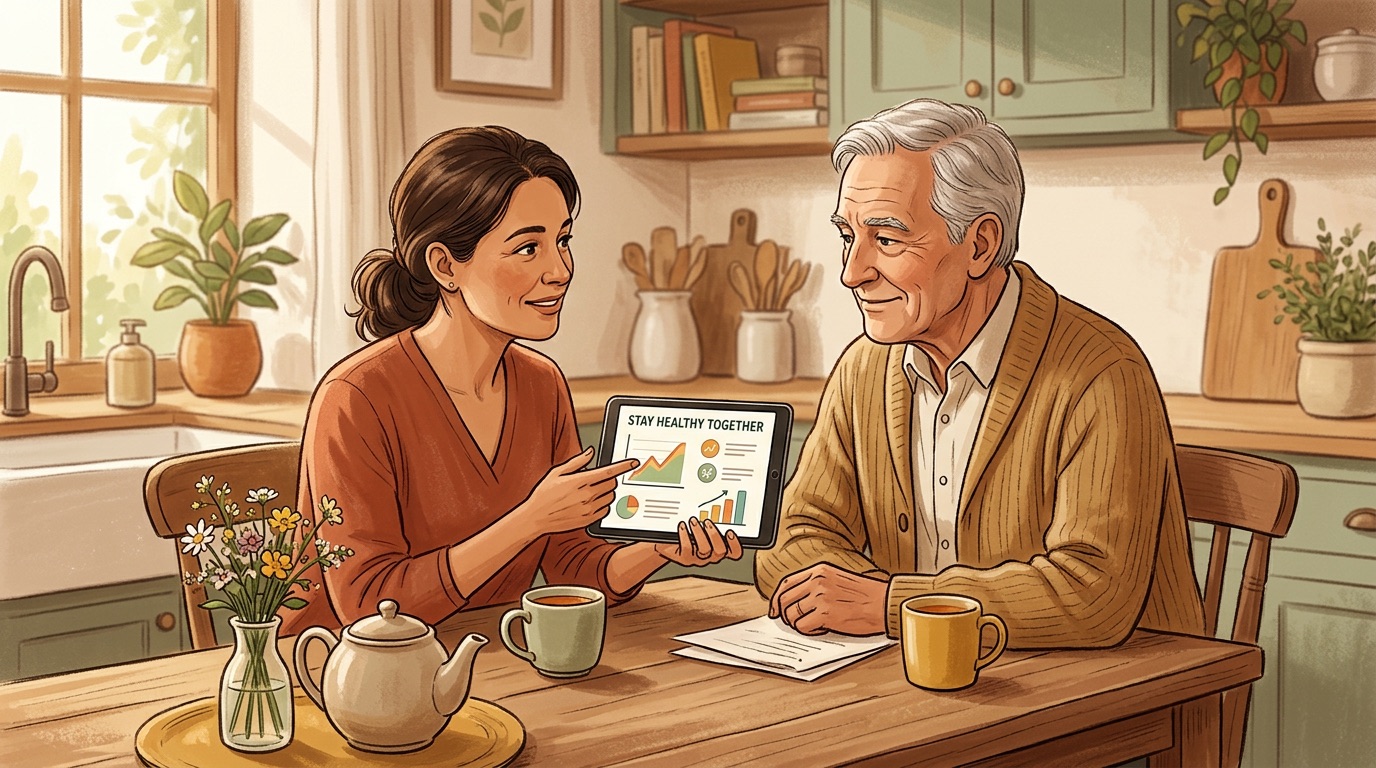 Family having conversation about driving safety