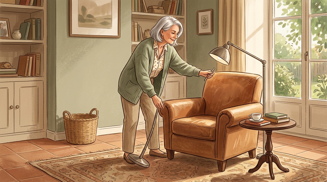 Diagram showing free home modifications by rearranging furniture and items