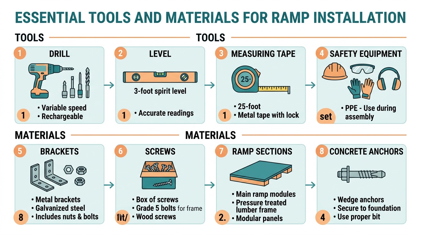 Ramp tools and materials checklist