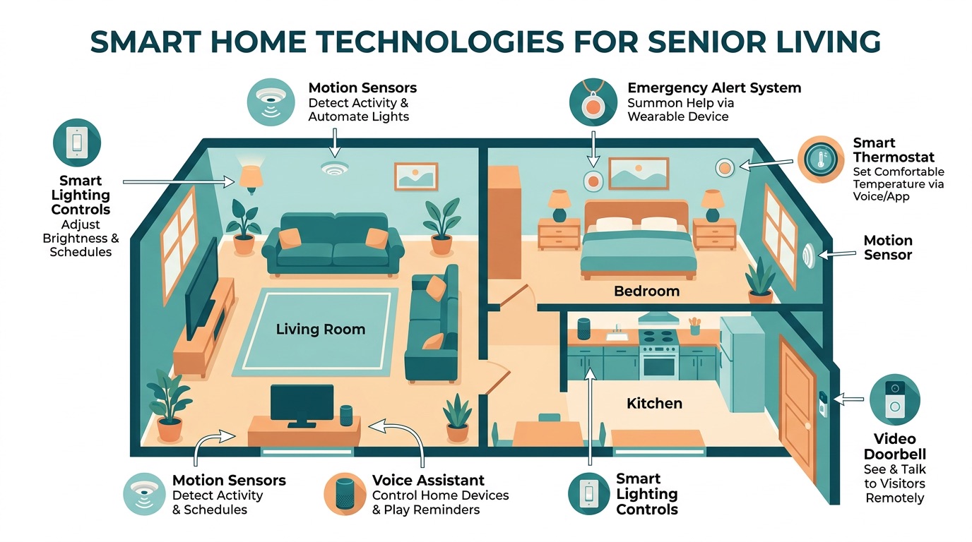 Visual guide for lighting: see better, move safer